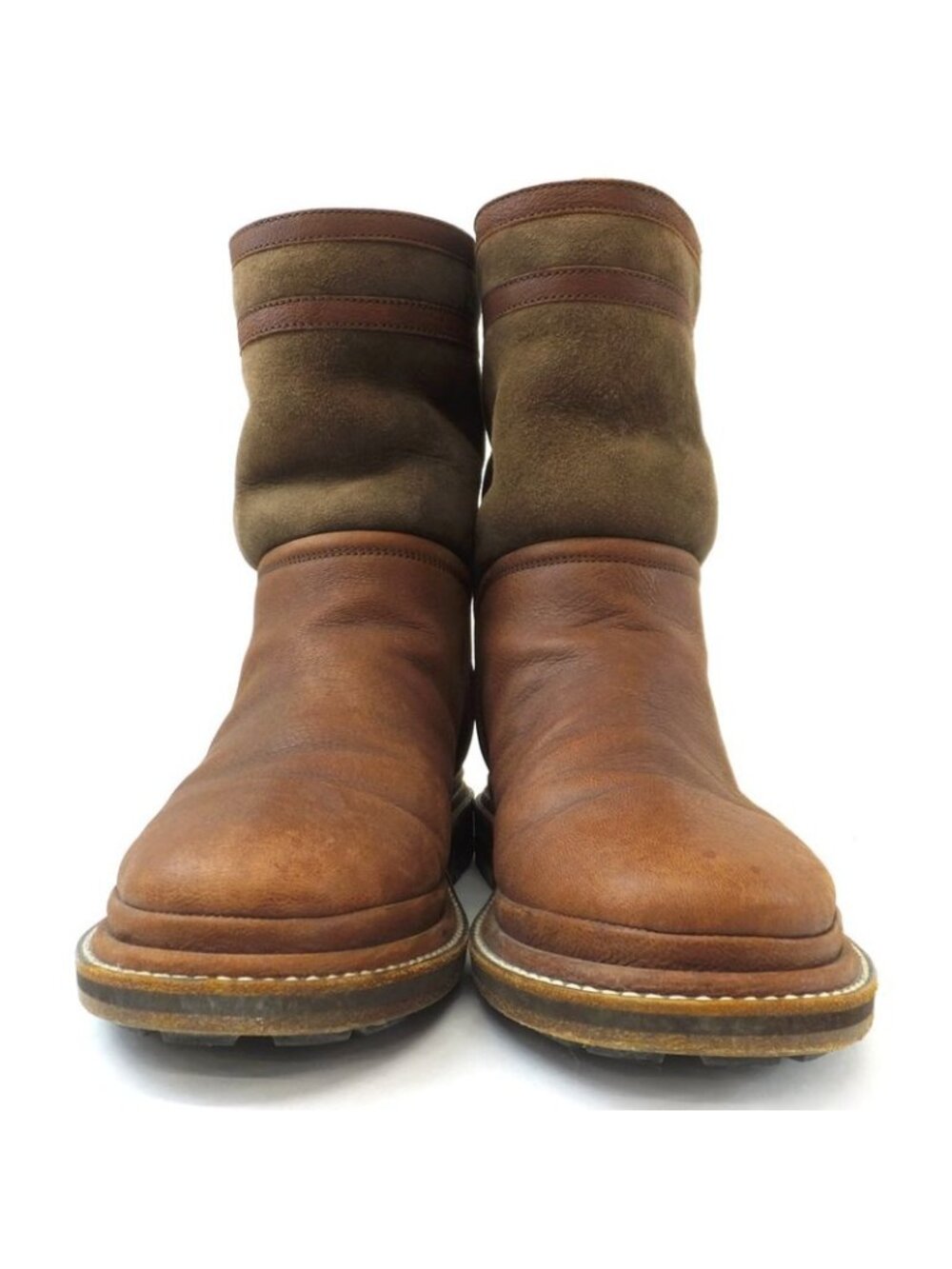 Chanel Mouth Boots Brown Size 37 Leather Suede - Picture 2 of 10